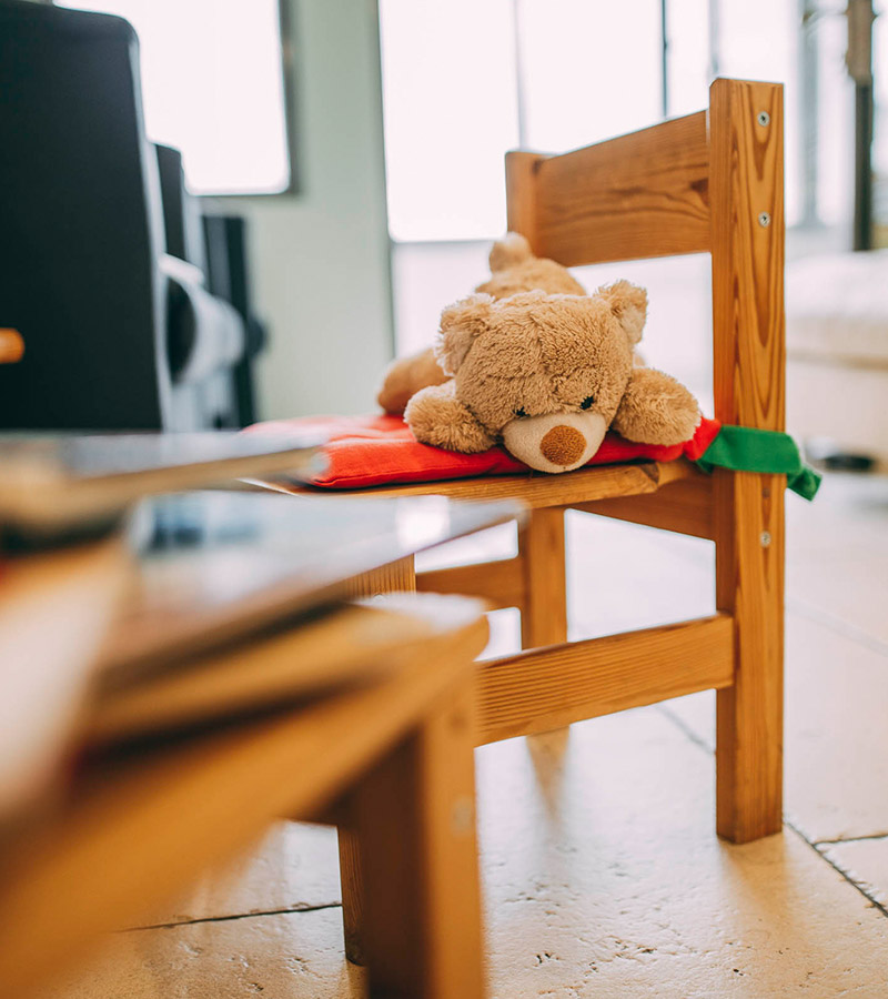 Ein Teddy für die Kinderbehandlung bei Zahnarzt Plugmann Leverkusen